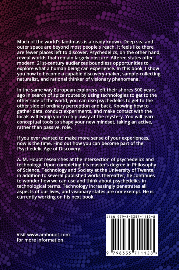 Back cover of the book, Rise of the Psychonaut.